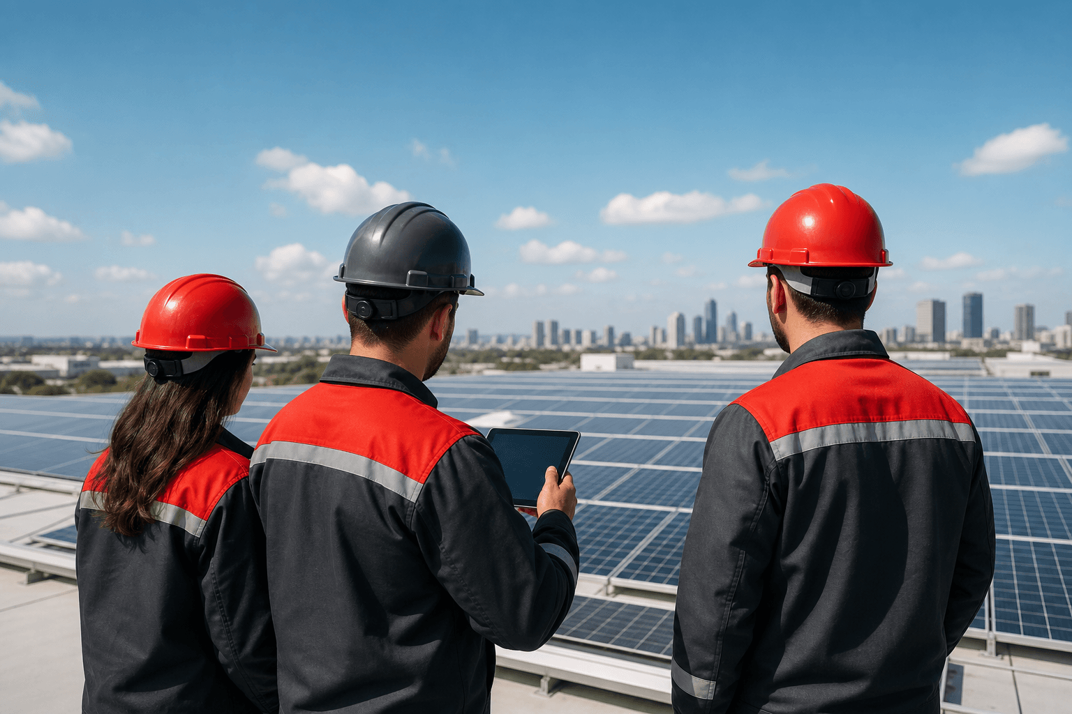 Koru Arge Enerji saha mühendislik ekibi