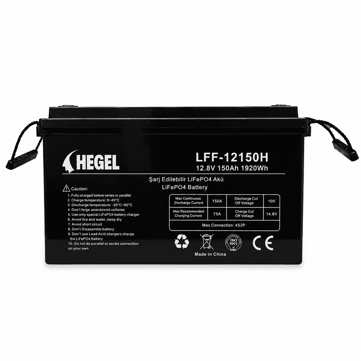 HEGEL LiFePO4 Lityum Akü 12.8V 150Ah